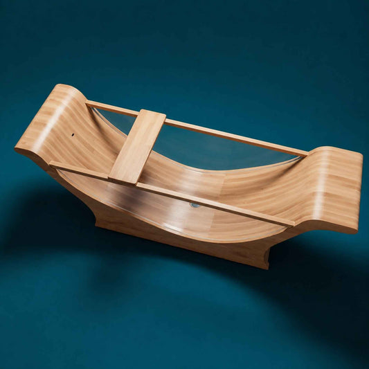 OKTAQUA Luxury Wooden Bathtub with Tempered Glass Side | 280 cm Statement Spa Bath