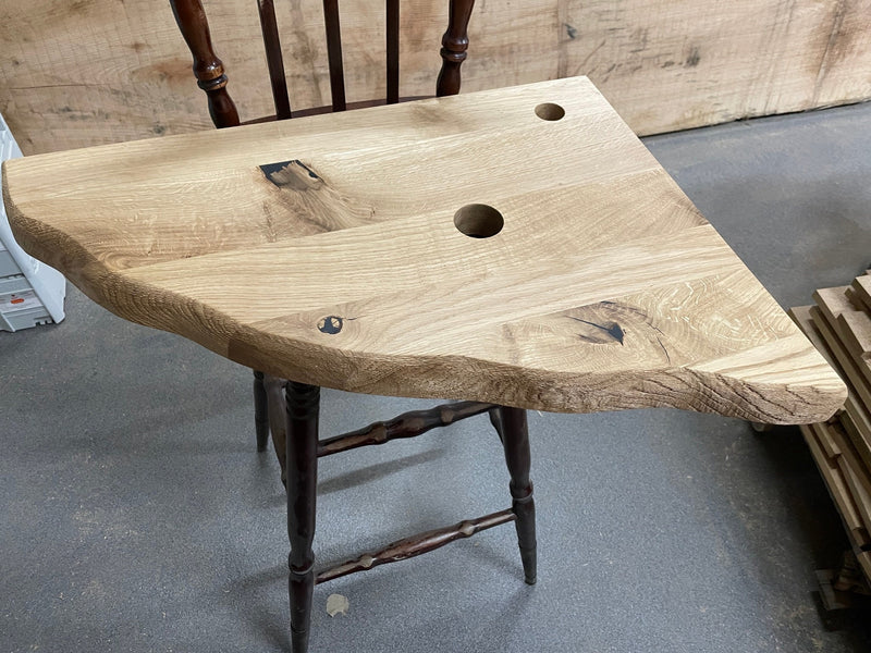 Handmade oak wood bathroom countertop – durable washbasin slab for modern and rustic interiors
