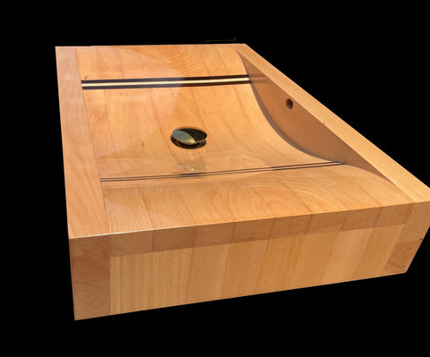 OKTAQUA Handcrafted Wooden Bathroom Sink (Model 001)
