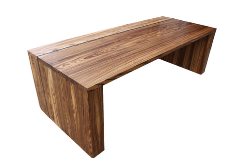 Modern Rectangular Zebrano & Wenge Dining/Boardroom Table