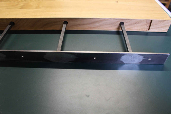 Oak Wood Floating Shelves – Modern Rustic Wall Display with Live or Straight Edge