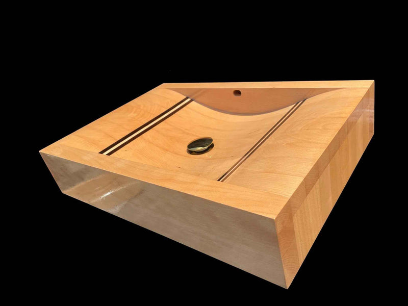 OKTAQUA Handcrafted Wooden Bathroom Sink (Model 001)