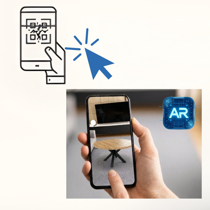 Expandable Round Oak Dining Table with Metal Legs