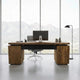 Modern Solid Wood Office Desk Custom Industrial Workstation with Storage
