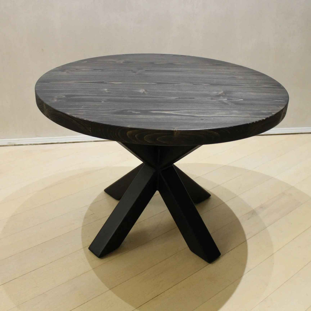 Designer Round Coffee Table with Choice of Wood, Color, and Base
