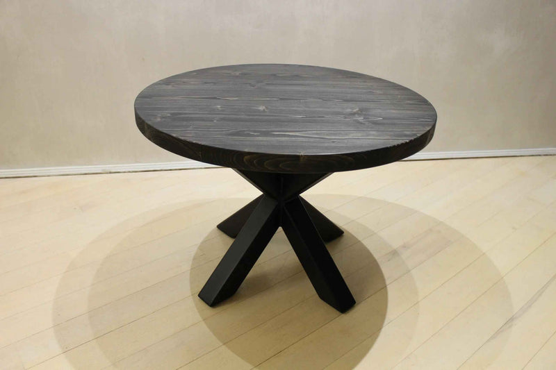 Designer Round Coffee Table with Choice of Wood, Color, and Base