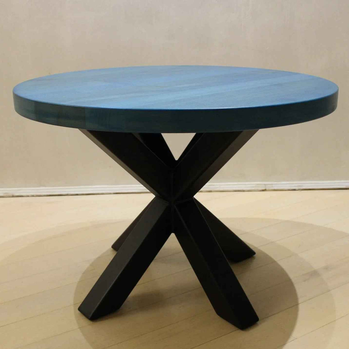 Designer Round Coffee Table with Choice of Wood, Color, and Base