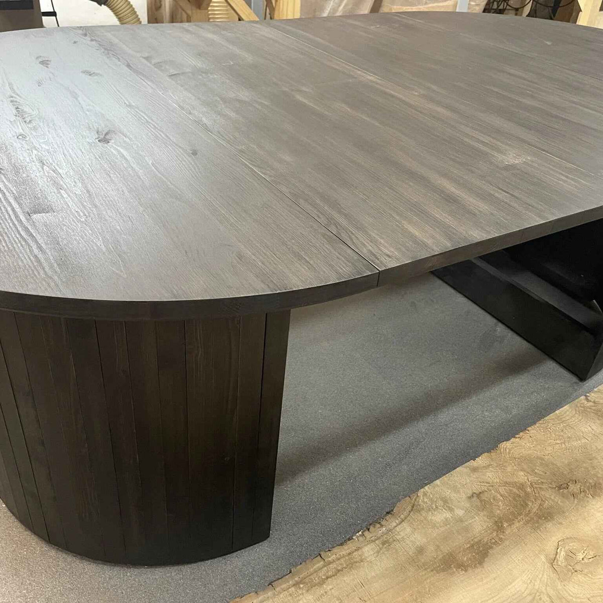 Expandable Wooden Patio Table with Weather-Resistant Finish