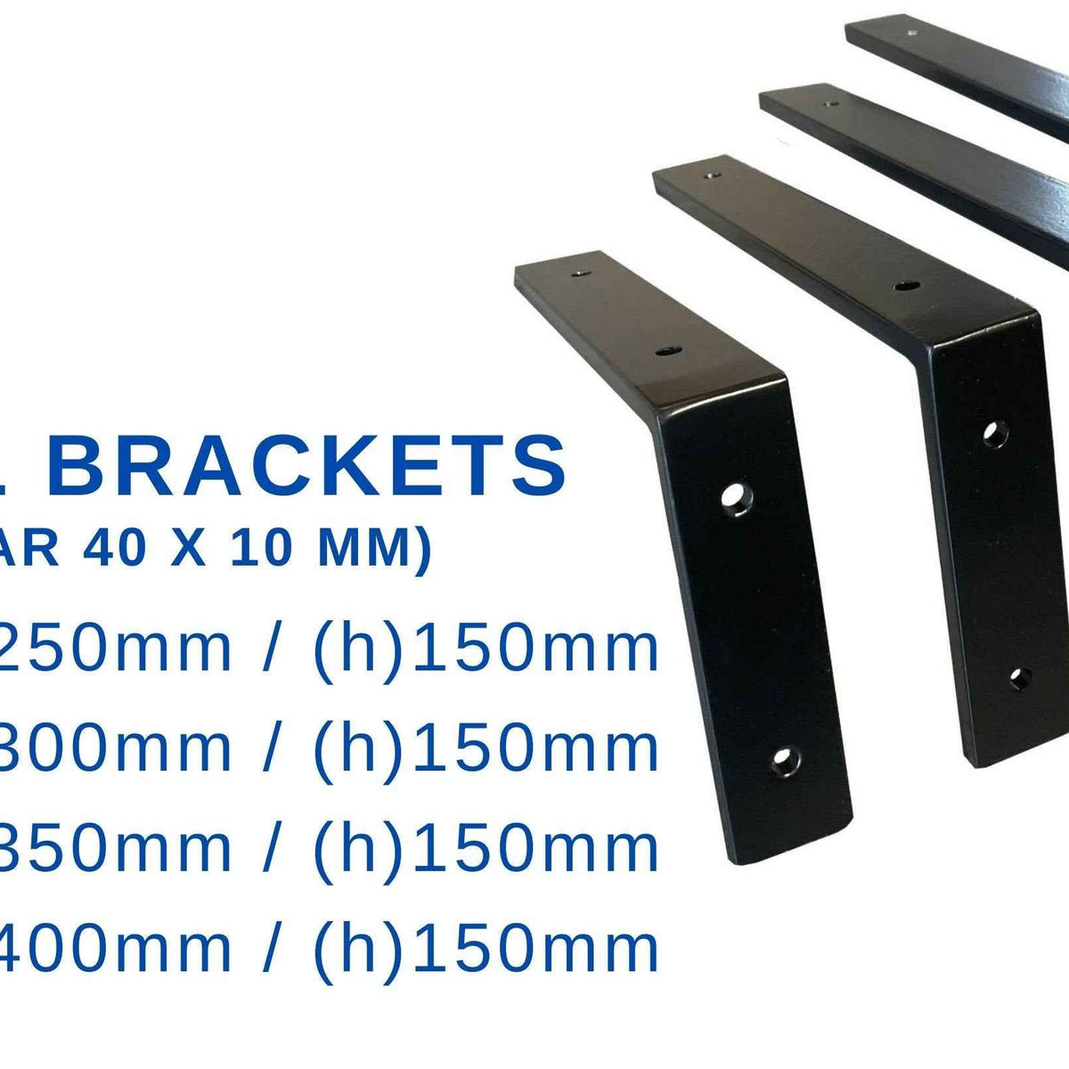 Heavy Duty Metal L Shape Shelf Brackets for Washbasin Tops and Shelves