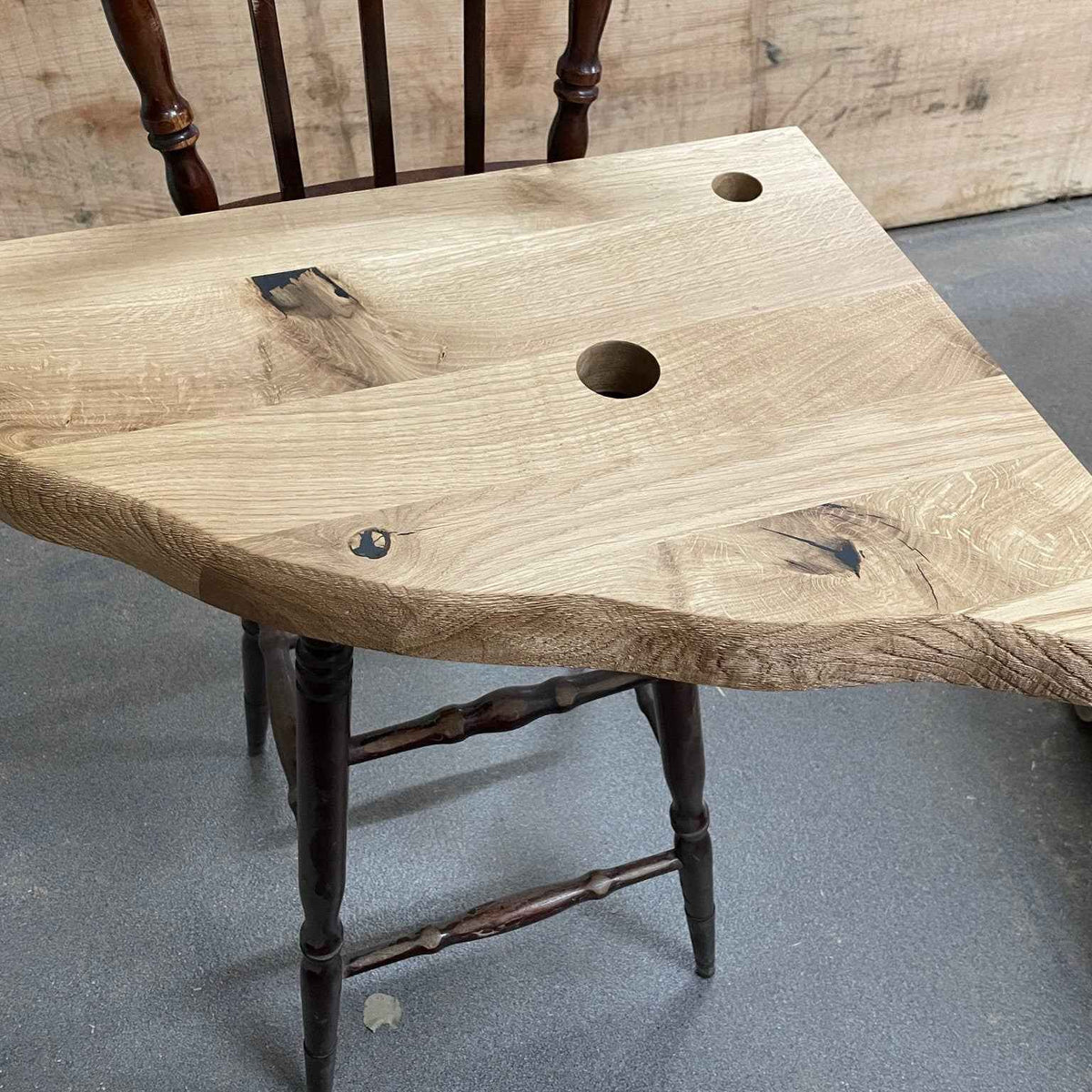 Solid Oak Washbasin Top Handmade Wooden Bathroom Countertop