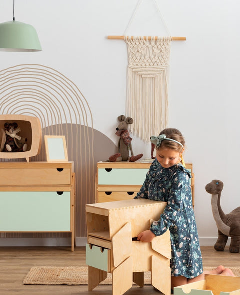 Montessori-Inspired Children's Furniture with Playful Colors