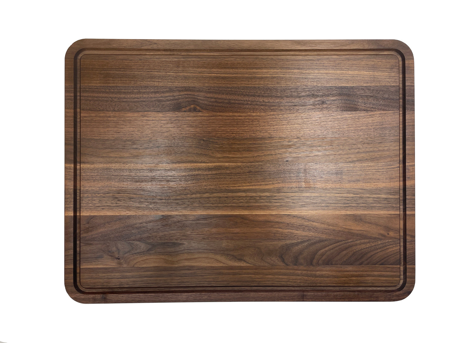 Large American walnut cutting and serving board, handcrafted solid wood charcuterie platter