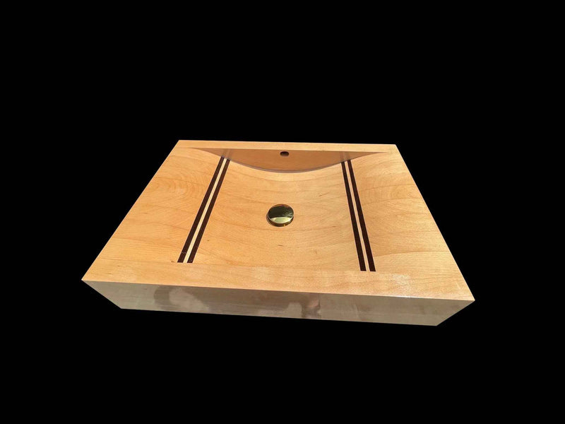 OKTAQUA Handcrafted Wooden Bathroom Sink (Model 001)