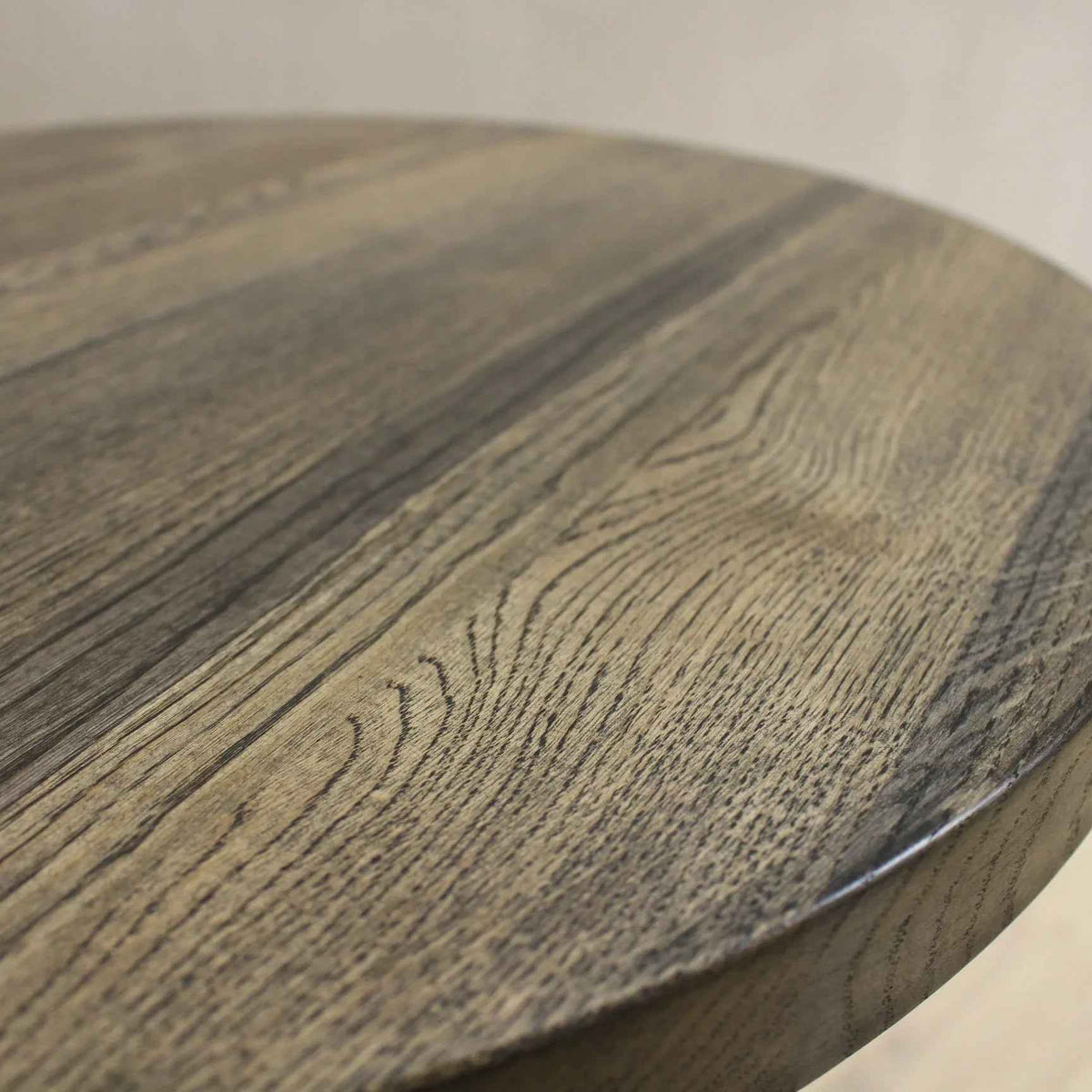 Handcrafted Round Wood Coffee Table with Spider Metal Base