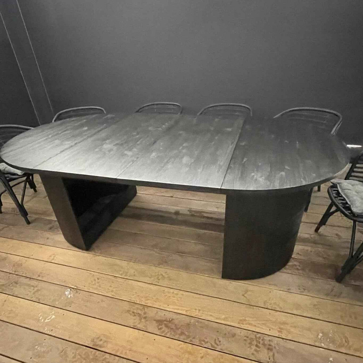 Expandable Wooden Patio Table with Weather-Resistant Finish