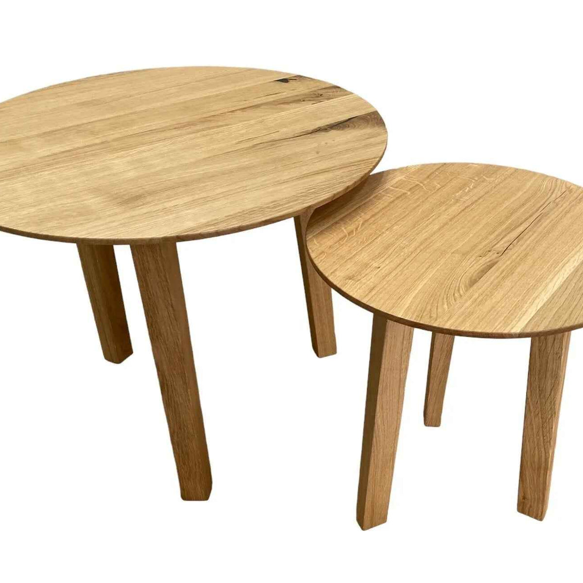 Modern Nesting Oak Coffee Table Set
