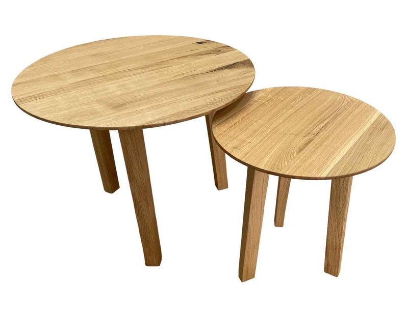 Modern Nesting Oak Coffee Table Set