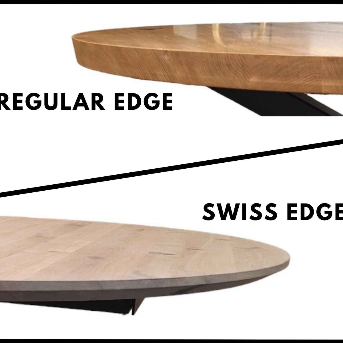 Handcrafted Solid Oak Round Dining Table with X-Frame Base